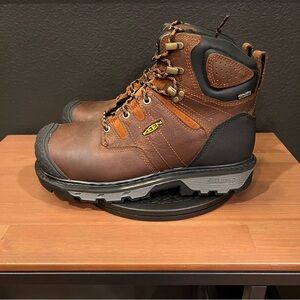 Keen Camden Men’s Brown Waterproof 6” Carbon Fiber Toe Utility Boots Size 9 EE